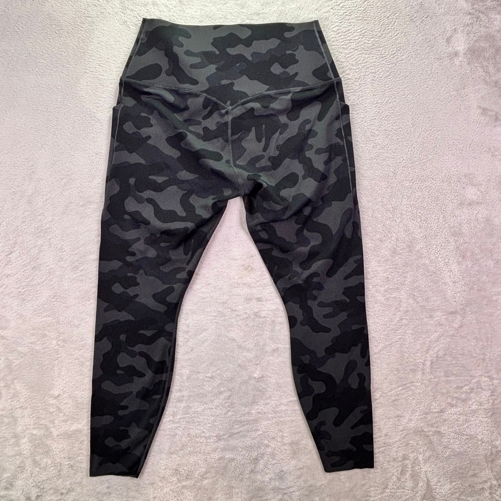 Nike Womens Universa Leggings Large Gray Camo High Rise Dri-FIT Pockets Tights - Picture 3 of 9